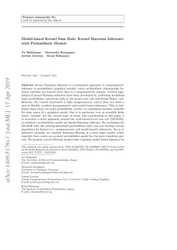 Model-based Kernel Sum Rule: Kernel Bayesian Inference with
  Probabilistic Models