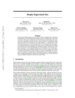 Deeply-Supervised Nets