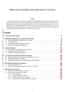 Multivariate quantiles and multivariate L-moments