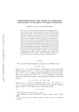 Preconditioning the prior to overcome saturation in Bayesian inverse
  problems