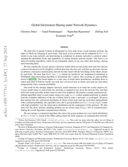 Global Information Sharing under Network Dynamics