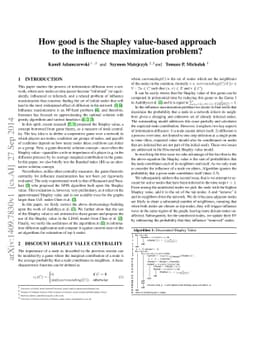 How good is the Shapley value-based approach to the influence
  maximization problem?