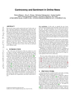 Controversy and Sentiment in Online News
