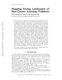 Mapping Energy Landscapes of Non-Convex Learning Problems