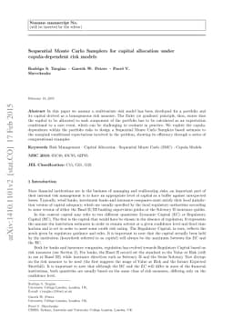 Sequential Monte Carlo Samplers for capital allocation under
  copula-dependent risk models