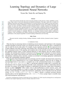 Learning Topology and Dynamics of Large Recurrent Neural Networks