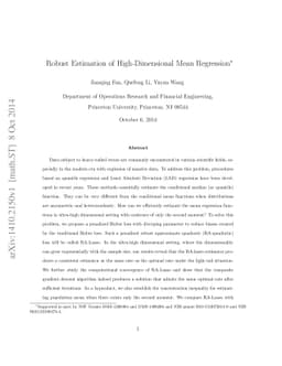 Robust Estimation of High-Dimensional Mean Regression
