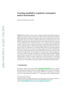Learning manifold to regularize nonnegative matrix factorization
