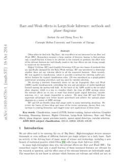 Rare and Weak effects in Large-Scale Inference: methods and phase
  diagrams