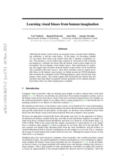 Learning visual biases from human imagination