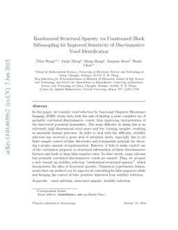 Randomized Structural Sparsity via Constrained Block Subsampling for
  Improved Sensitivity of Discriminative Voxel Identification