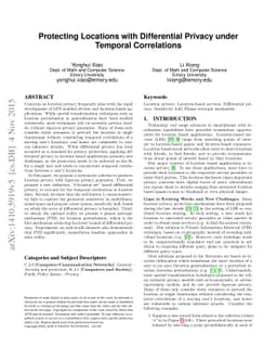 Protecting Locations with Differential Privacy under Temporal
  Correlations
