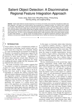 Salient Object Detection: A Discriminative Regional Feature Integration
  Approach