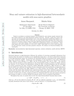 Mean and variance estimation in high-dimensional heteroscedastic models
  with non-convex penalties