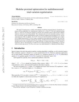 Modular proximal optimization for multidimensional total-variation
  regularization