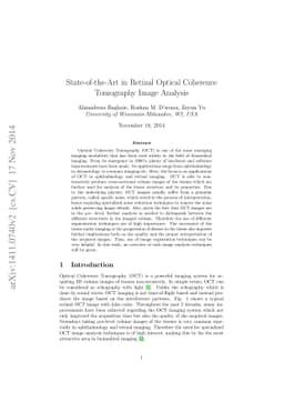 State-of-the-Art in Retinal Optical Coherence Tomography Image Analysis