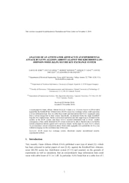 Analysis of an attenuator artifact in an experimental attack by
  Gunn-Allison-Abbott against the Kirchhoff-law-Johnson-noise (KLJN) secure key
  exchange system