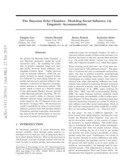 The Bayesian Echo Chamber: Modeling Social Influence via Linguistic
  Accommodation