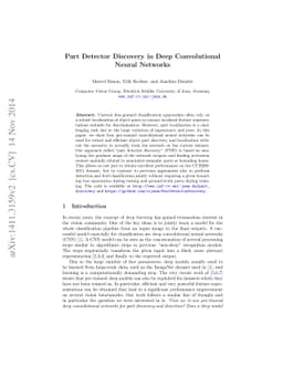 Part Detector Discovery in Deep Convolutional Neural Networks
