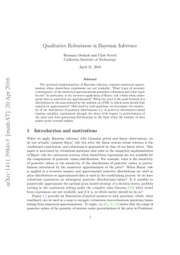 Qualitative Robustness in Bayesian Inference