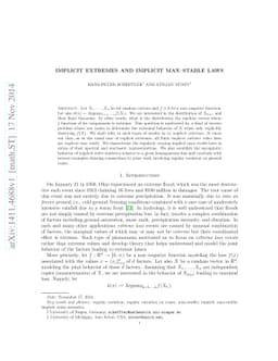 Implicit Extremes and Implicit Max-Stable Laws