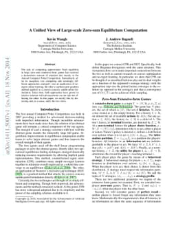 A Unified View of Large-scale Zero-sum Equilibrium Computation