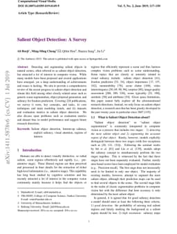 Salient Object Detection: A Survey