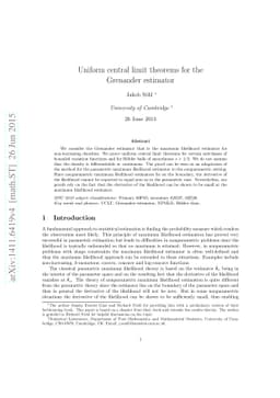 Uniform central limit theorems for the Grenander estimator