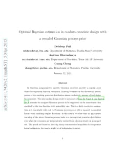 Optimal Bayesian estimation in random covariate design with a rescaled
  Gaussian process prior