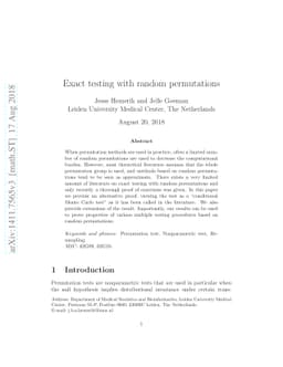 Exact testing with random permutations