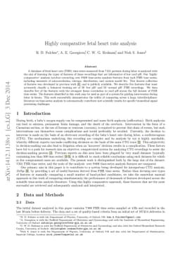 Highly comparative fetal heart rate analysis