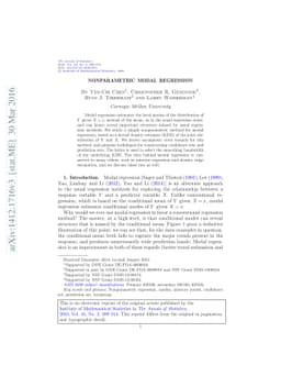 Nonparametric modal regression