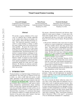 Visual Causal Feature Learning