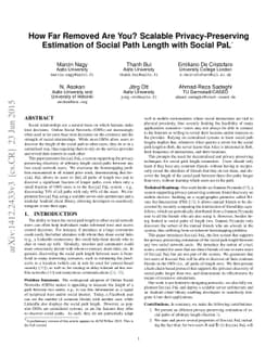 How Far Removed Are You? Scalable Privacy-Preserving Estimation of
  Social Path Length with Social PaL