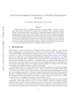 Detecting Overlapping Communities in Networks Using Spectral Methods