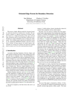 Oriented Edge Forests for Boundary Detection