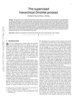 The supervised hierarchical Dirichlet process