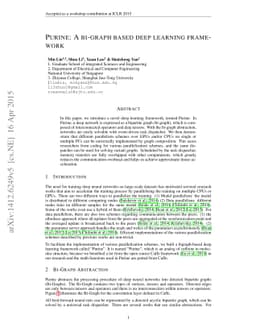 Purine: A bi-graph based deep learning framework