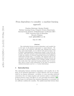 From dependency to causality: a machine learning approach