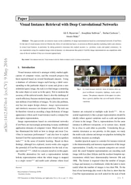 Visual Instance Retrieval with Deep Convolutional Networks