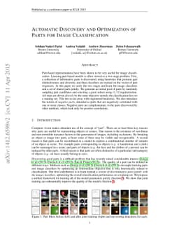 Automatic Discovery and Optimization of Parts for Image Classification