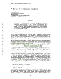 A Bayesian encourages dropout