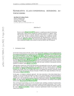 Generative Class-conditional Autoencoders