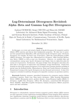 Log-Determinant Divergences Revisited: Alpha--Beta and Gamma Log-Det
  Divergences