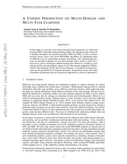 A Unified Perspective on Multi-Domain and Multi-Task Learning