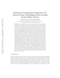 Posterior Concentration Properties of a General Class of Shrinkage
  Priors around Nearly Black Vectors