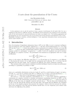 A note about the generalisation of the C-tests