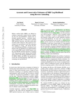 Accurate and Conservative Estimates of MRF Log-likelihood using Reverse
  Annealing