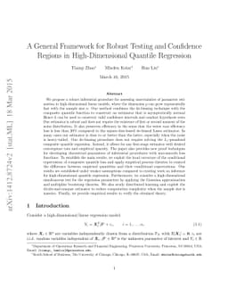 A General Framework for Robust Testing and Confidence Regions in
  High-Dimensional Quantile Regression