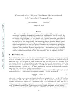 Communication-Efficient Distributed Optimization of Self-Concordant
  Empirical Loss